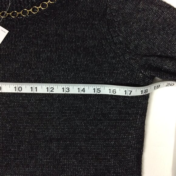 Michael Kors Wool Top Embellished Neckline NWT Career Party Holiday Gift XS - Picture 6 of 8